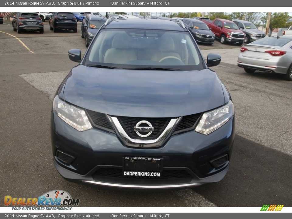 2014 Nissan Rogue SV AWD Graphite Blue / Almond Photo #2