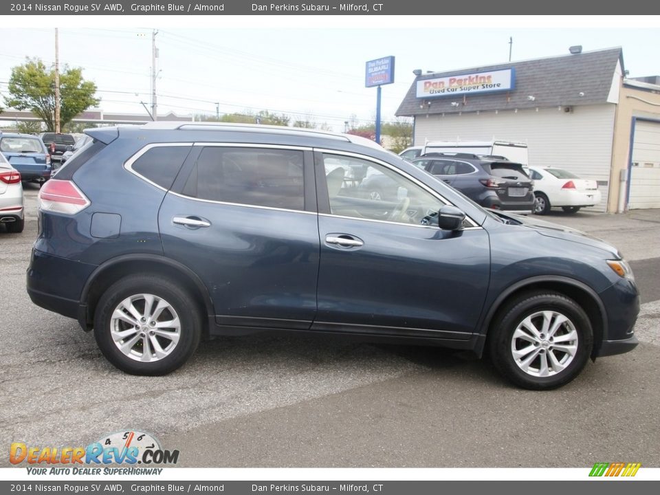 2014 Nissan Rogue SV AWD Graphite Blue / Almond Photo #4