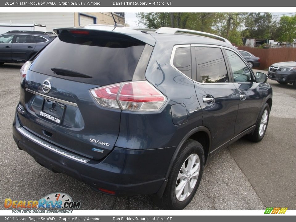 2014 Nissan Rogue SV AWD Graphite Blue / Almond Photo #5