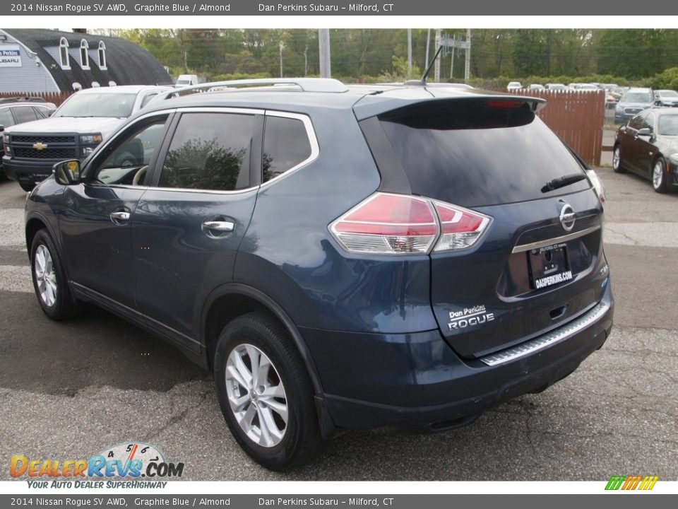 2014 Nissan Rogue SV AWD Graphite Blue / Almond Photo #7