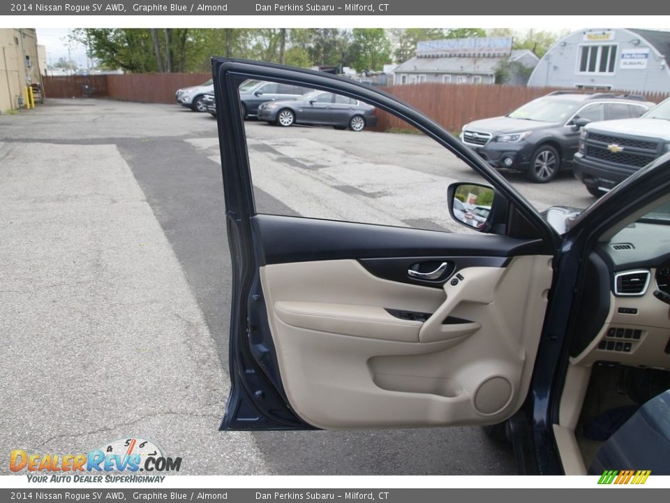 2014 Nissan Rogue SV AWD Graphite Blue / Almond Photo #9