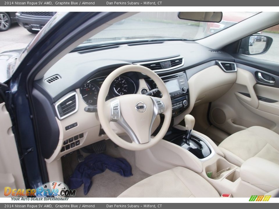 2014 Nissan Rogue SV AWD Graphite Blue / Almond Photo #10