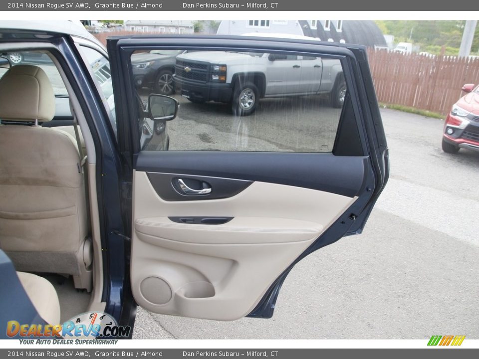 2014 Nissan Rogue SV AWD Graphite Blue / Almond Photo #14
