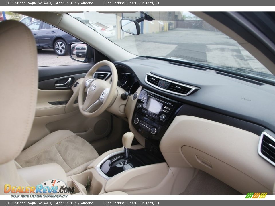 2014 Nissan Rogue SV AWD Graphite Blue / Almond Photo #15