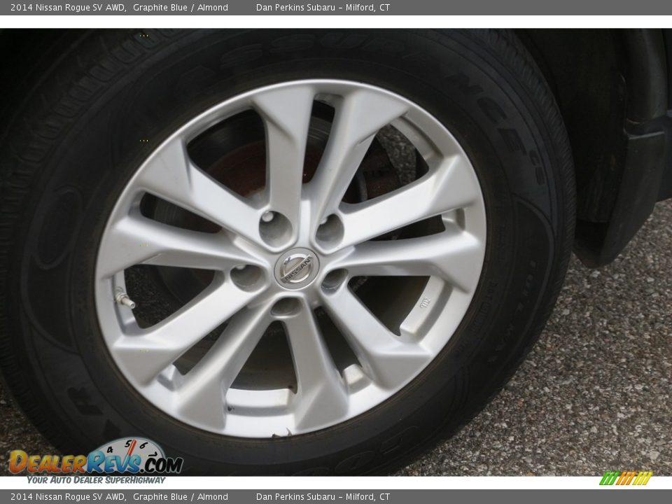 2014 Nissan Rogue SV AWD Graphite Blue / Almond Photo #19