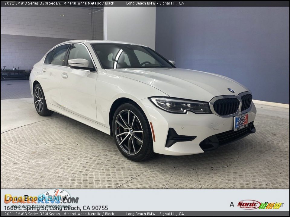 2021 BMW 3 Series 330i Sedan Mineral White Metallic / Black Photo #1