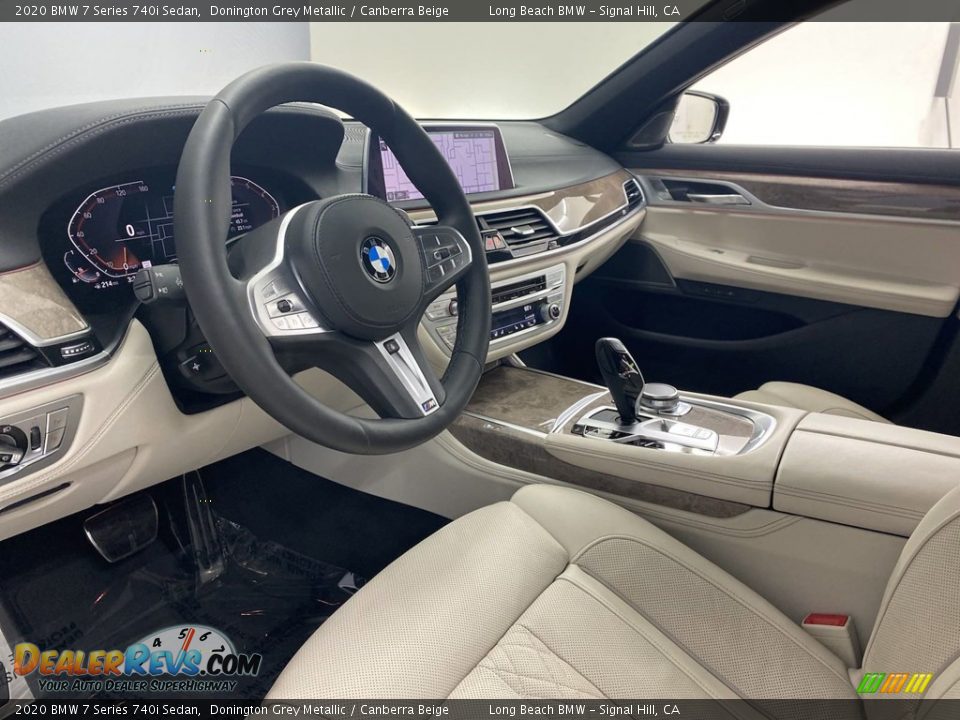 2020 BMW 7 Series 740i Sedan Donington Grey Metallic / Canberra Beige Photo #15