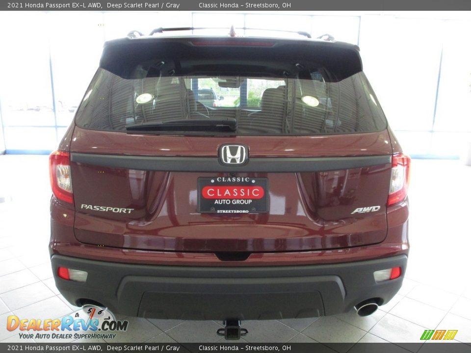 2021 Honda Passport EX-L AWD Deep Scarlet Pearl / Gray Photo #8