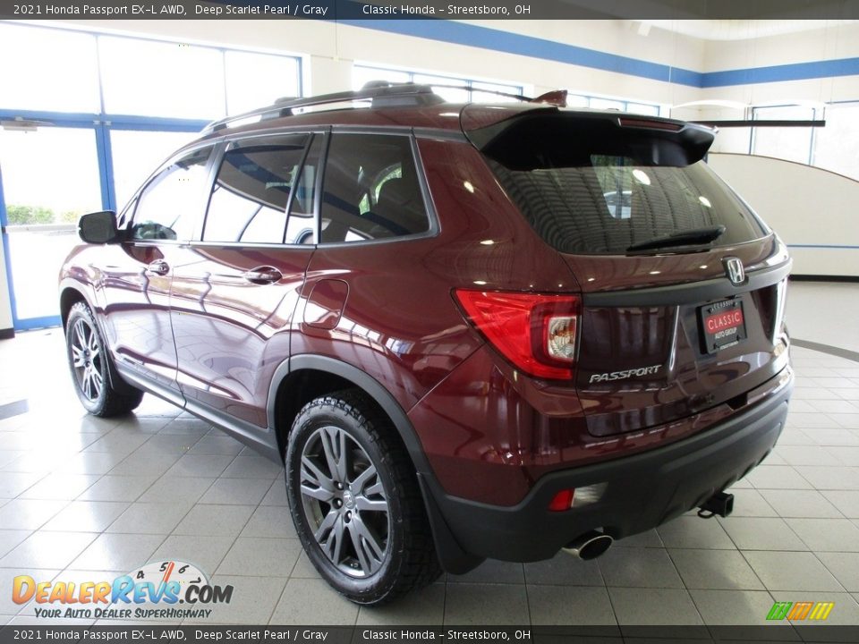 2021 Honda Passport EX-L AWD Deep Scarlet Pearl / Gray Photo #9