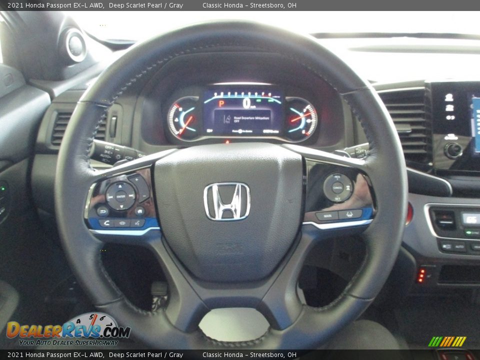 2021 Honda Passport EX-L AWD Deep Scarlet Pearl / Gray Photo #30