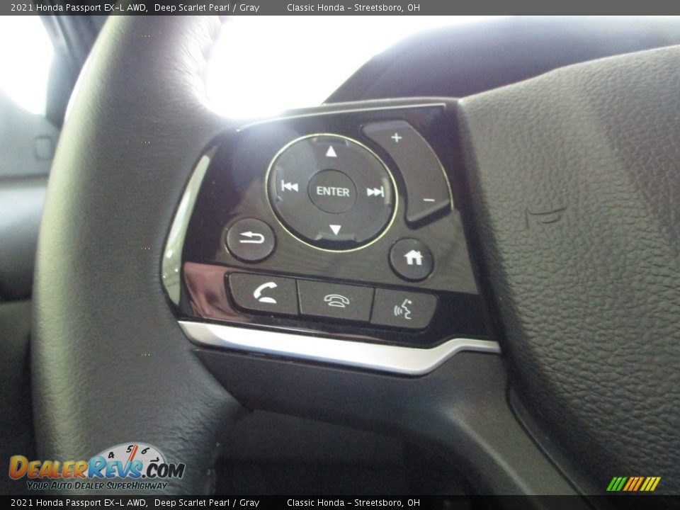 2021 Honda Passport EX-L AWD Deep Scarlet Pearl / Gray Photo #31