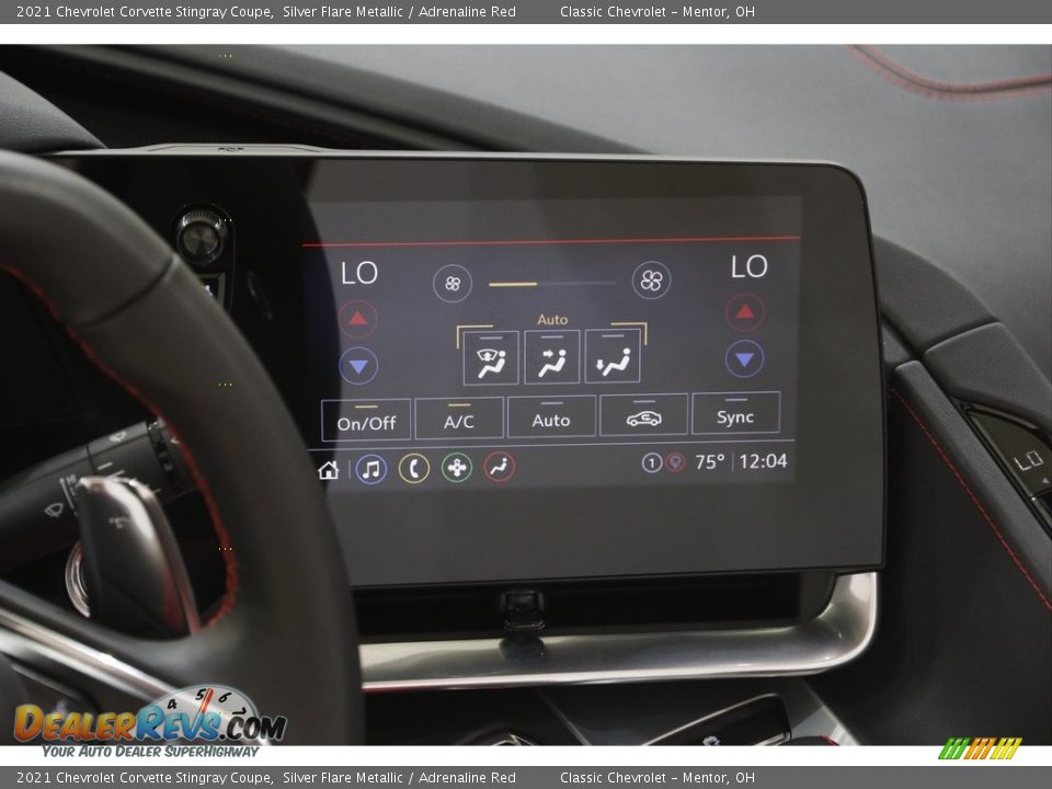 2021 Chevrolet Corvette Stingray Coupe Silver Flare Metallic / Adrenaline Red Photo #12