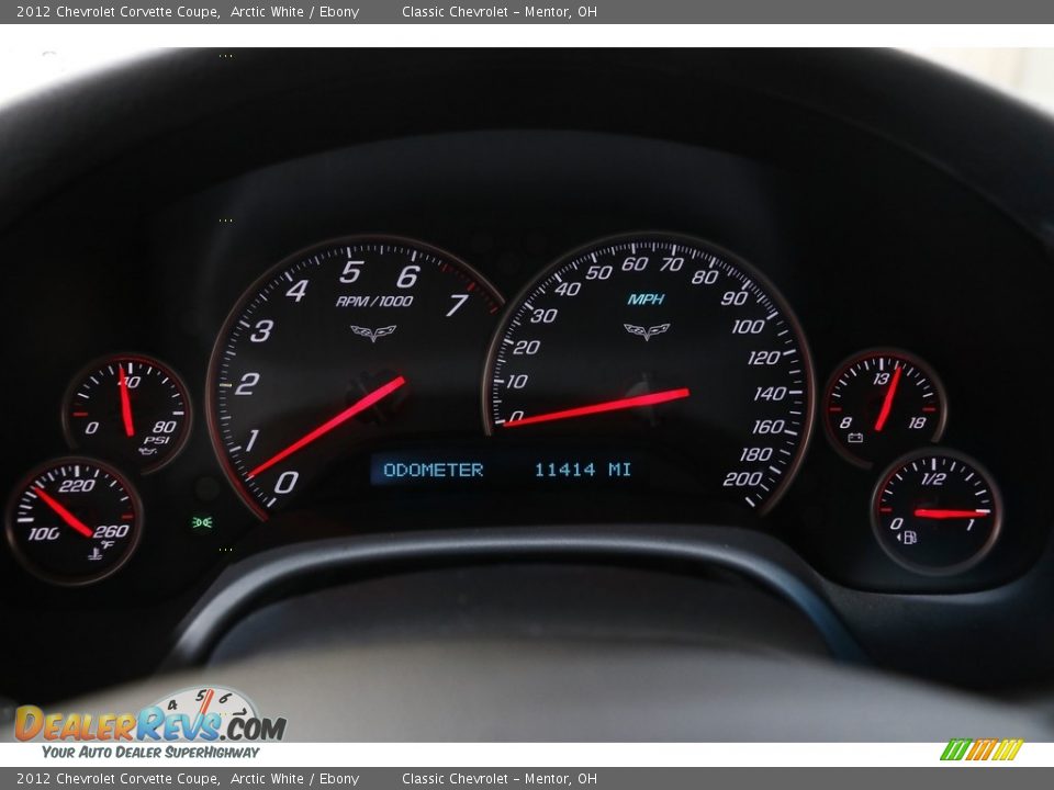 2012 Chevrolet Corvette Coupe Arctic White / Ebony Photo #8