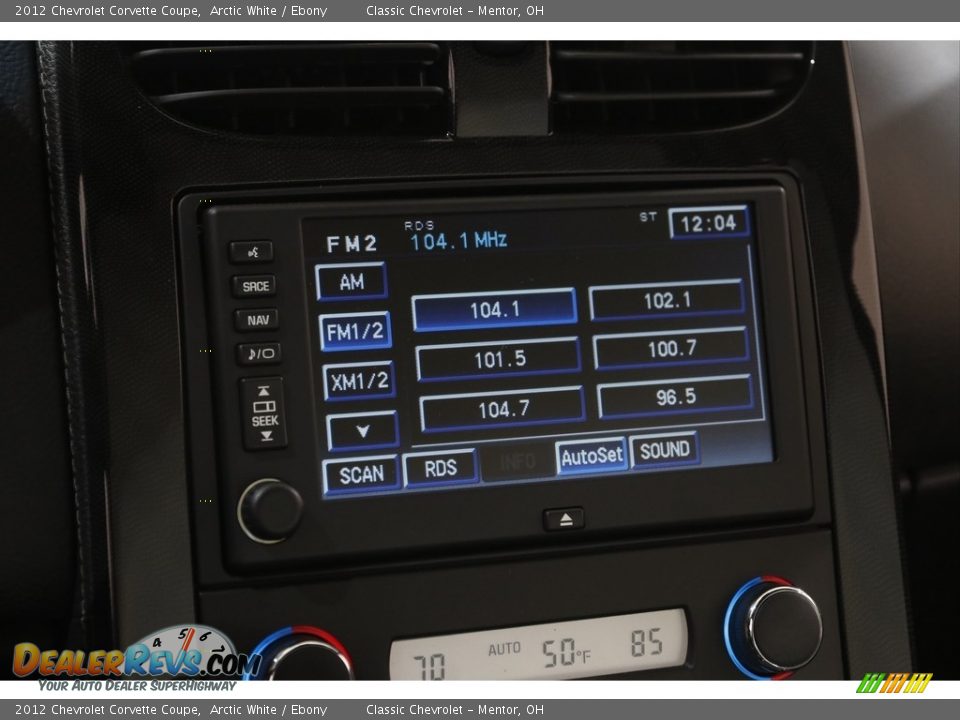 2012 Chevrolet Corvette Coupe Arctic White / Ebony Photo #10