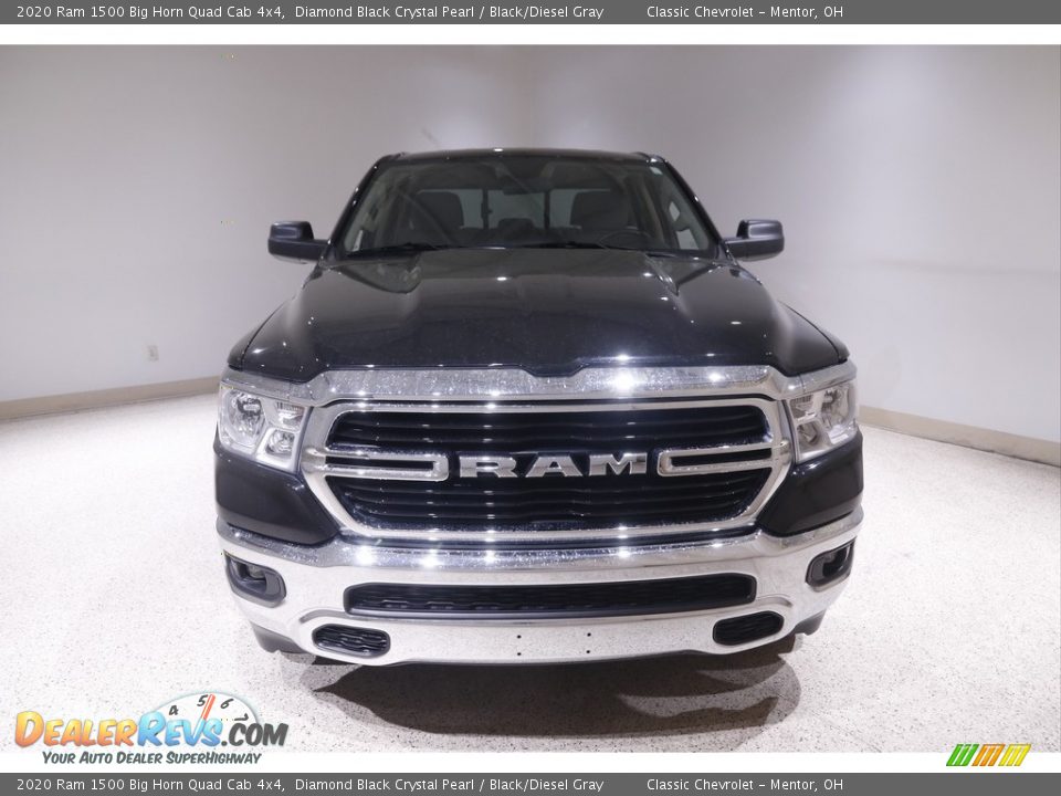 2020 Ram 1500 Big Horn Quad Cab 4x4 Diamond Black Crystal Pearl / Black/Diesel Gray Photo #2