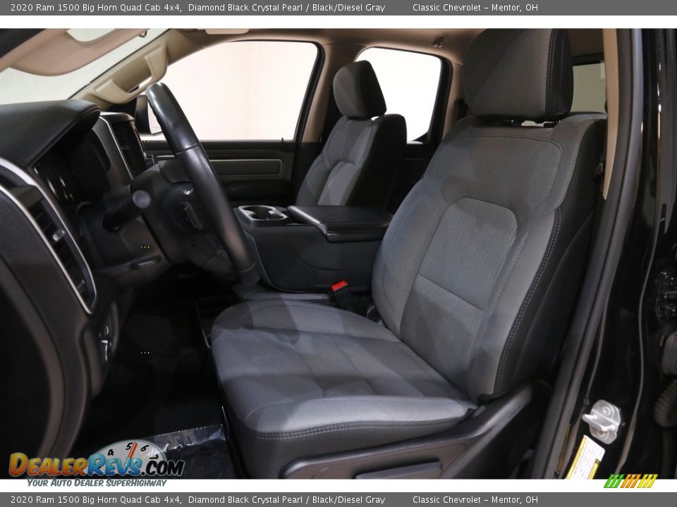 2020 Ram 1500 Big Horn Quad Cab 4x4 Diamond Black Crystal Pearl / Black/Diesel Gray Photo #5