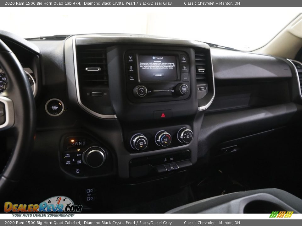 2020 Ram 1500 Big Horn Quad Cab 4x4 Diamond Black Crystal Pearl / Black/Diesel Gray Photo #9