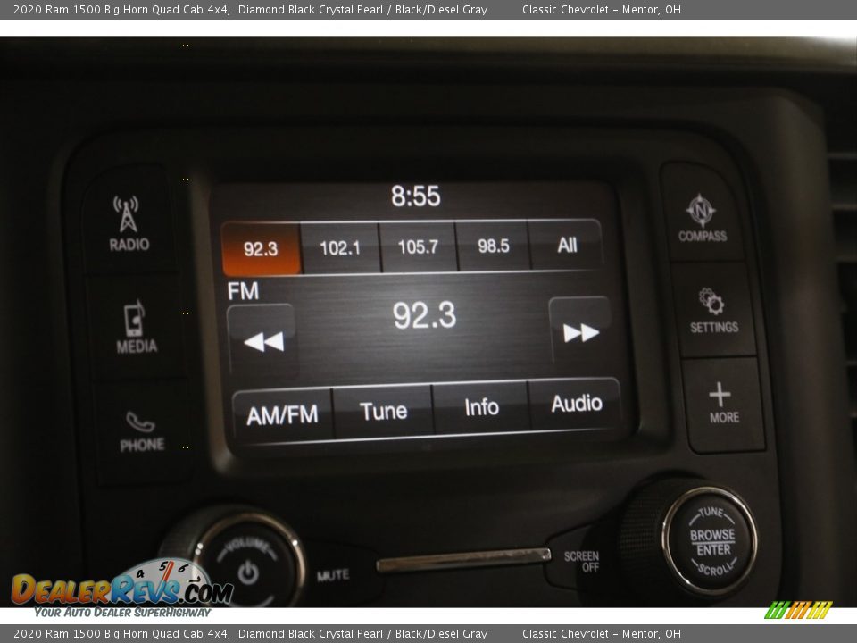 2020 Ram 1500 Big Horn Quad Cab 4x4 Diamond Black Crystal Pearl / Black/Diesel Gray Photo #10