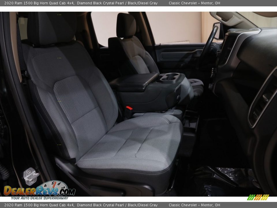 2020 Ram 1500 Big Horn Quad Cab 4x4 Diamond Black Crystal Pearl / Black/Diesel Gray Photo #15