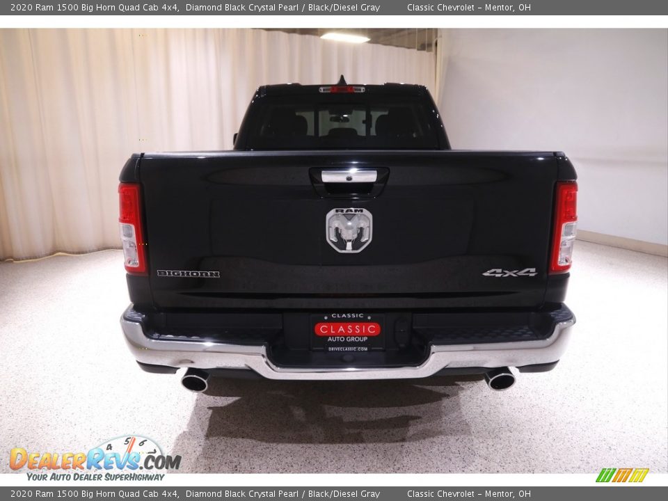 2020 Ram 1500 Big Horn Quad Cab 4x4 Diamond Black Crystal Pearl / Black/Diesel Gray Photo #18