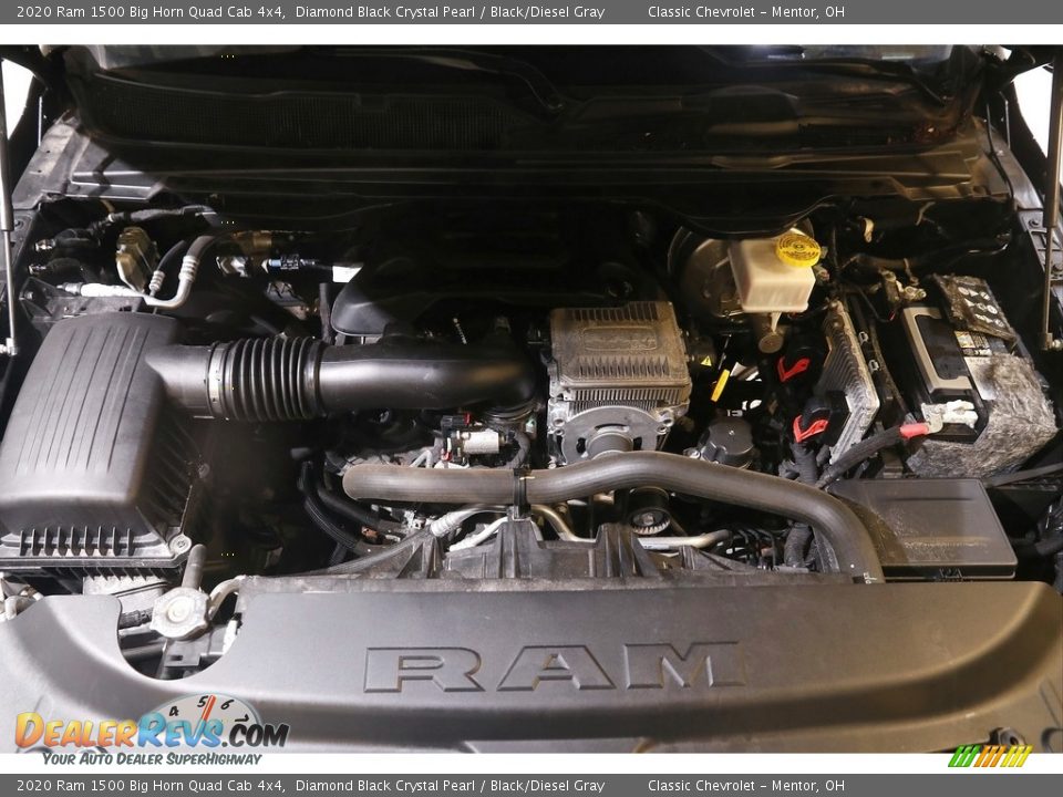 2020 Ram 1500 Big Horn Quad Cab 4x4 Diamond Black Crystal Pearl / Black/Diesel Gray Photo #19