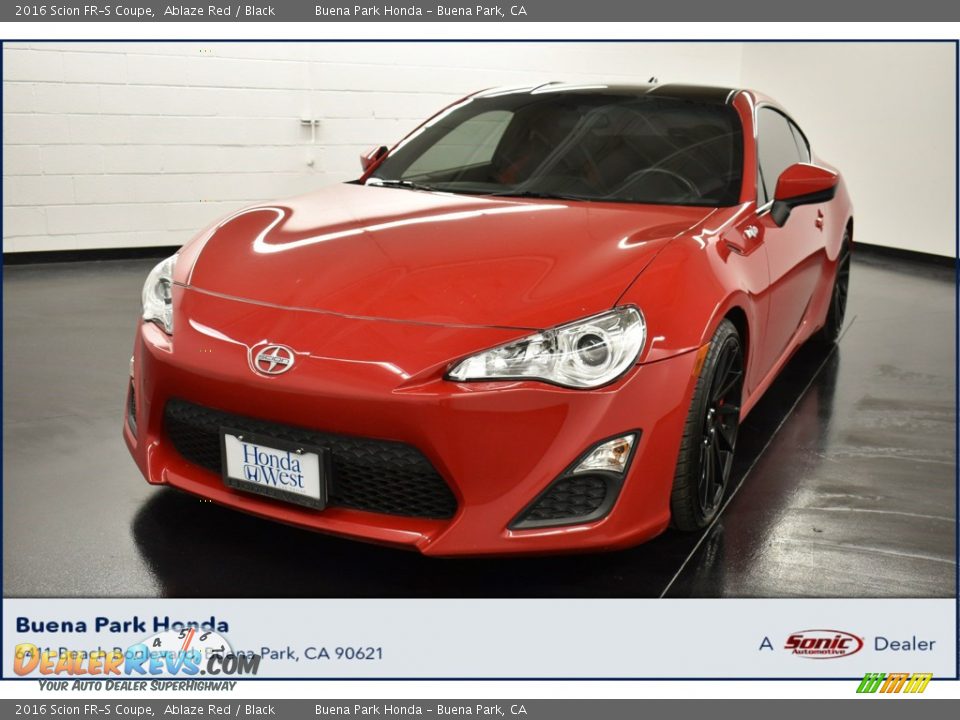 2016 Scion FR-S Coupe Ablaze Red / Black Photo #1