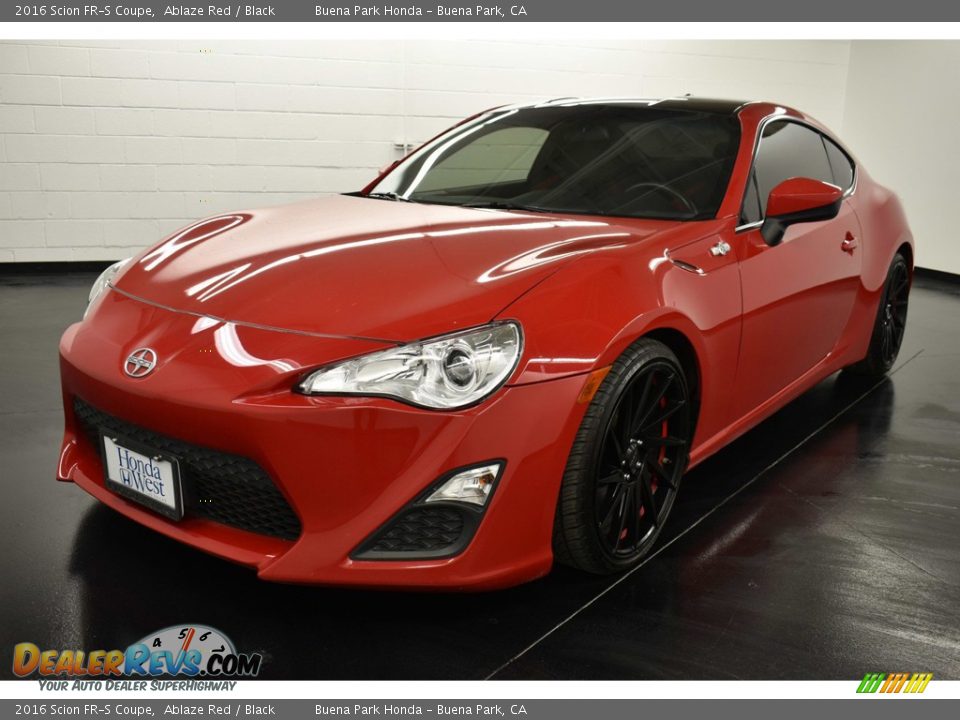 2016 Scion FR-S Coupe Ablaze Red / Black Photo #3