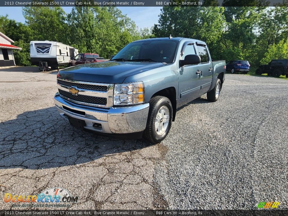 2013 Chevrolet Silverado 1500 LT Crew Cab 4x4 Blue Granite Metallic / Ebony Photo #4