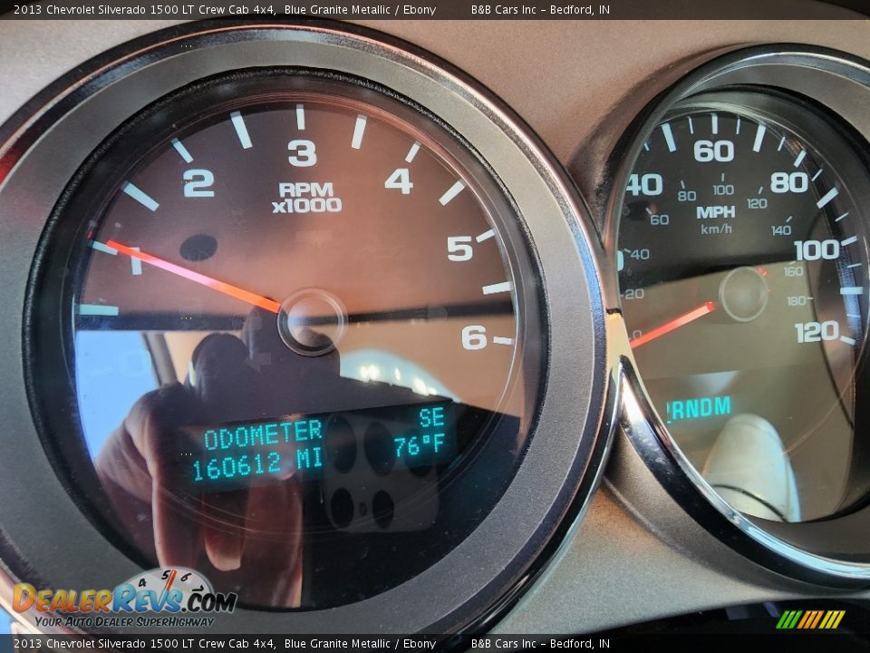 2013 Chevrolet Silverado 1500 LT Crew Cab 4x4 Blue Granite Metallic / Ebony Photo #10