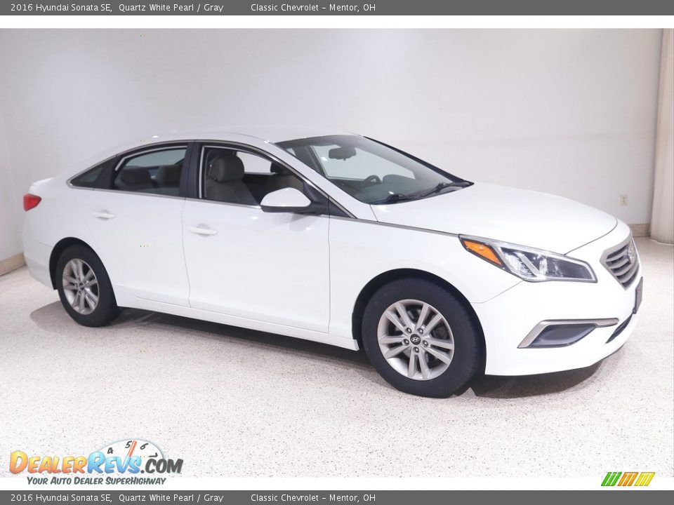 2016 Hyundai Sonata SE Quartz White Pearl / Gray Photo #1