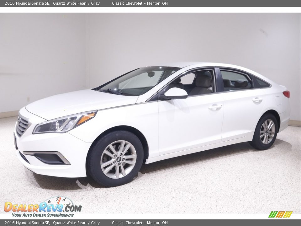 2016 Hyundai Sonata SE Quartz White Pearl / Gray Photo #3