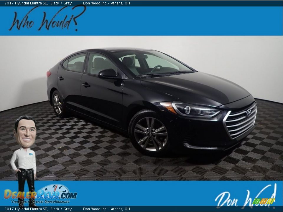 2017 Hyundai Elantra SE Black / Gray Photo #1