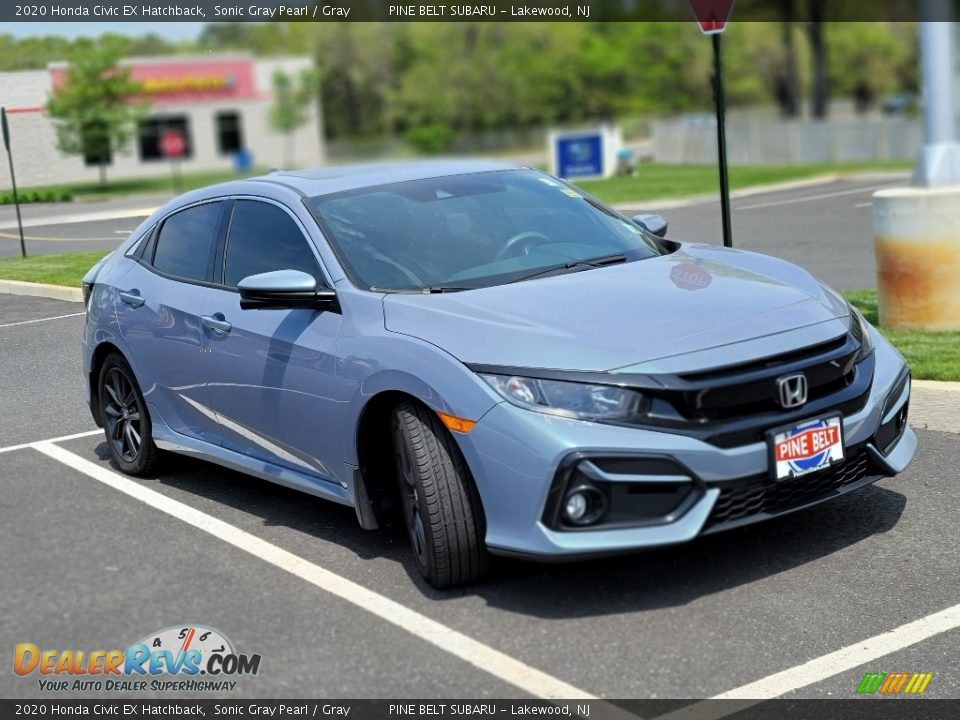 2020 Honda Civic EX Hatchback Sonic Gray Pearl / Gray Photo #3