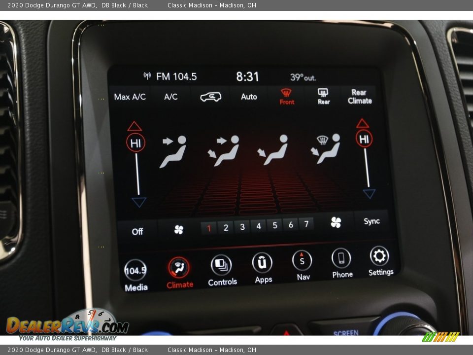 2020 Dodge Durango GT AWD DB Black / Black Photo #10