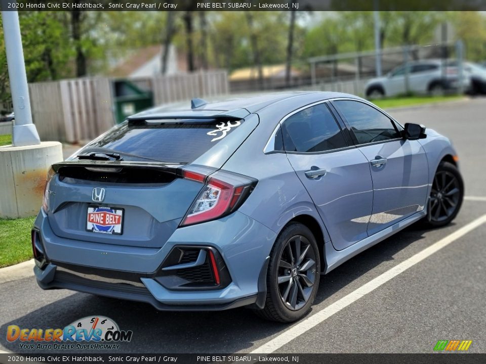 2020 Honda Civic EX Hatchback Sonic Gray Pearl / Gray Photo #6