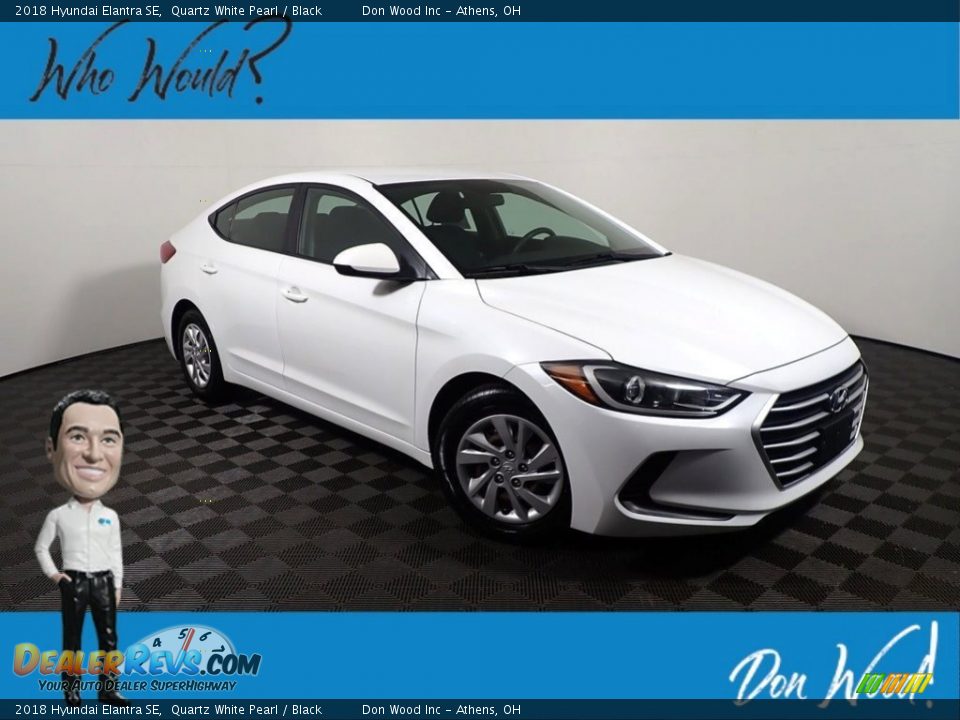2018 Hyundai Elantra SE Quartz White Pearl / Black Photo #1