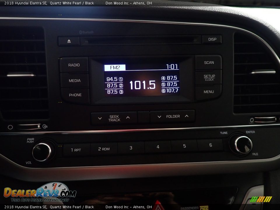 2018 Hyundai Elantra SE Quartz White Pearl / Black Photo #2