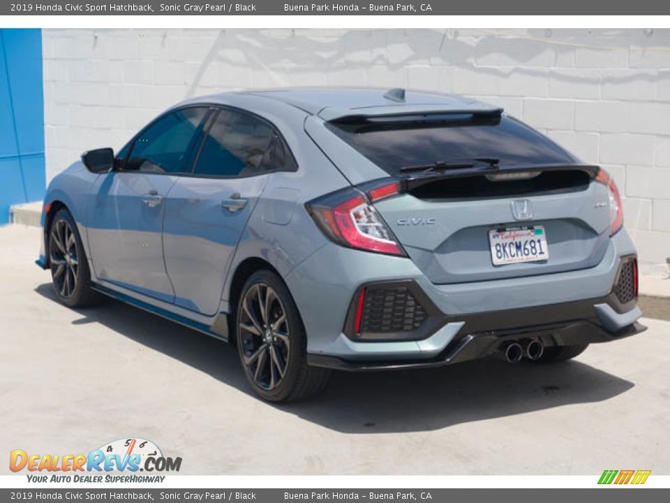 2019 Honda Civic Sport Hatchback Sonic Gray Pearl / Black Photo #2