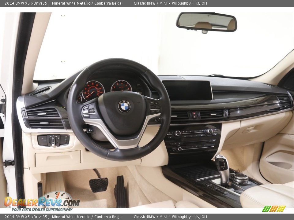 2014 BMW X5 xDrive35i Mineral White Metallic / Canberra Beige Photo #6