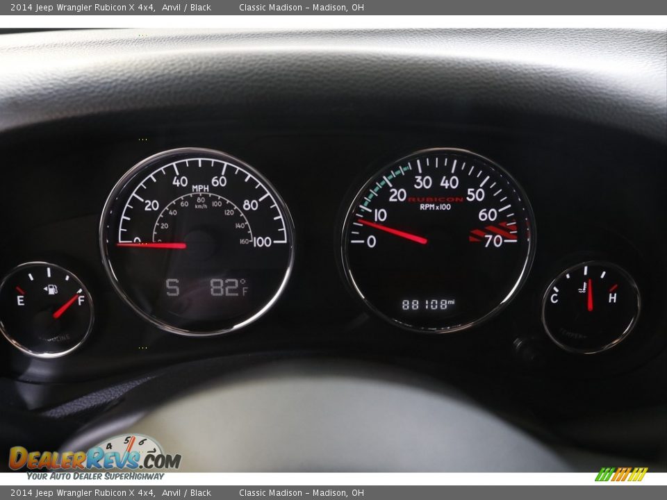 2014 Jeep Wrangler Rubicon X 4x4 Gauges Photo #8