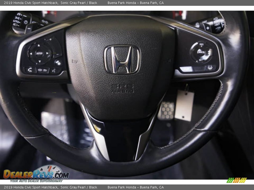 2019 Honda Civic Sport Hatchback Sonic Gray Pearl / Black Photo #13