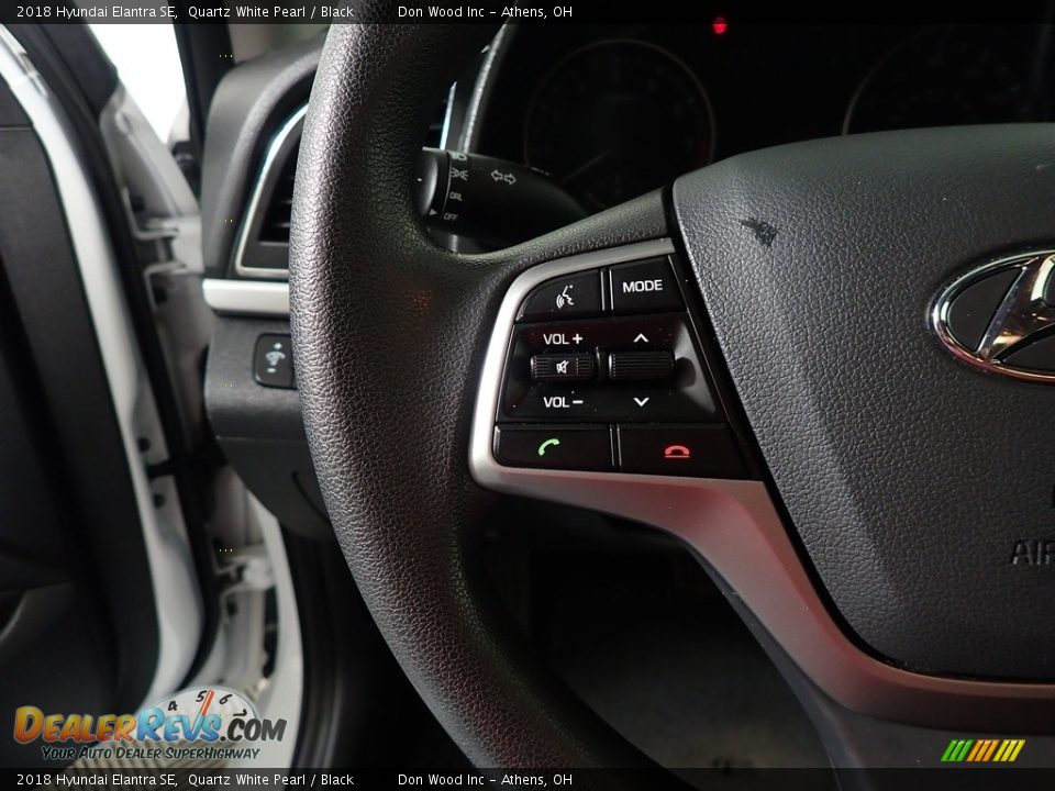 2018 Hyundai Elantra SE Quartz White Pearl / Black Photo #28