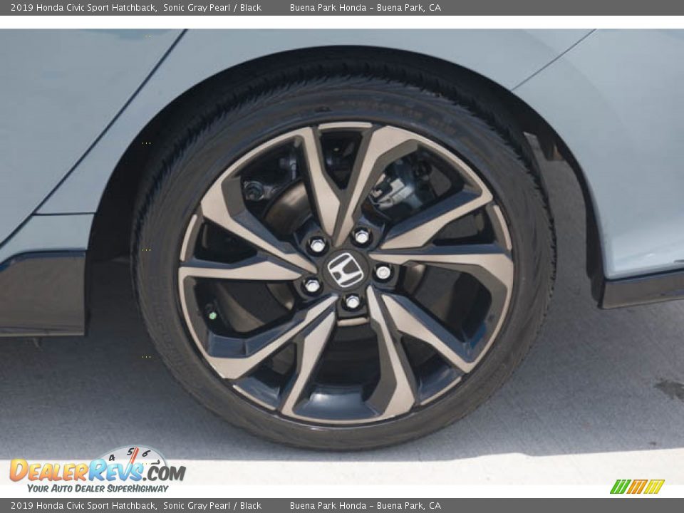 2019 Honda Civic Sport Hatchback Sonic Gray Pearl / Black Photo #35