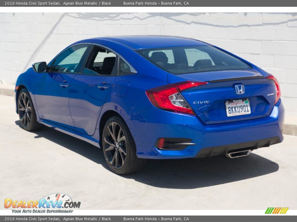 2019 Honda Civic Sport Sedan Agean Blue Metallic / Black Photo #2