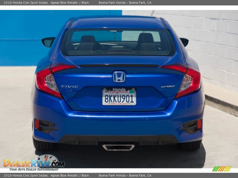 2019 Honda Civic Sport Sedan Agean Blue Metallic / Black Photo #9