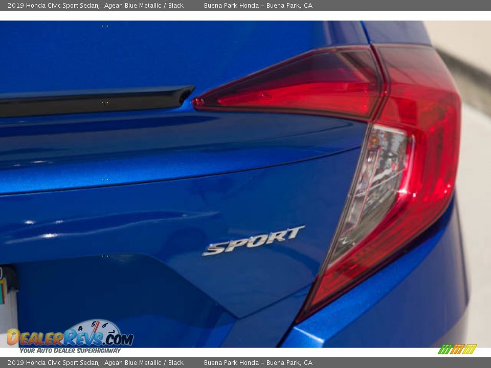 2019 Honda Civic Sport Sedan Agean Blue Metallic / Black Photo #11