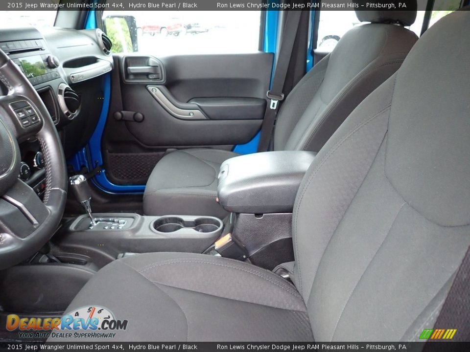 2015 Jeep Wrangler Unlimited Sport 4x4 Hydro Blue Pearl / Black Photo #11