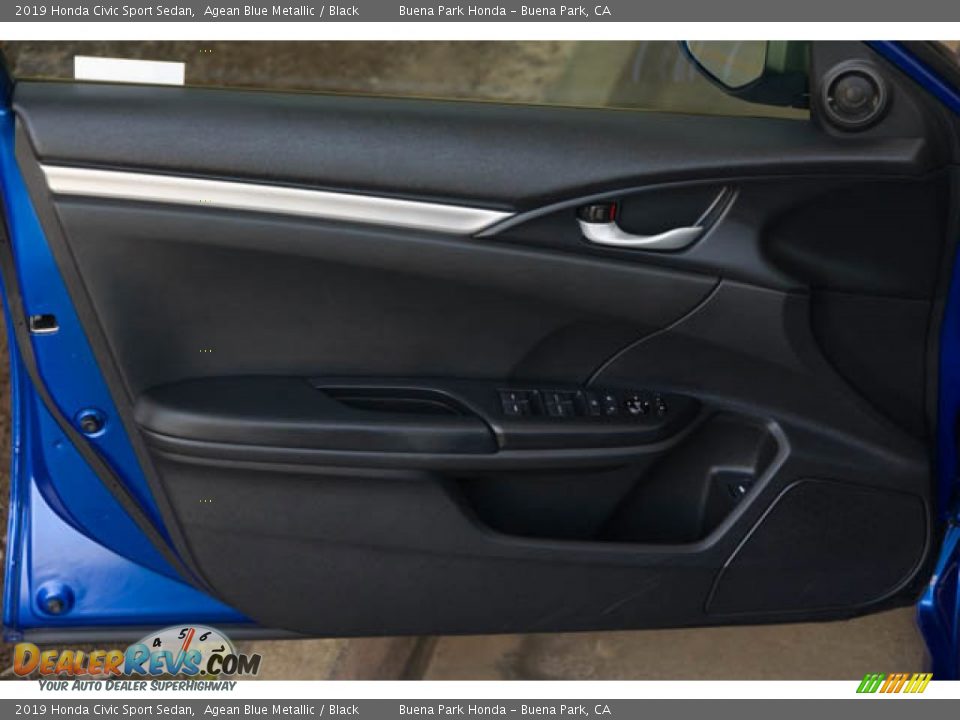 2019 Honda Civic Sport Sedan Agean Blue Metallic / Black Photo #28