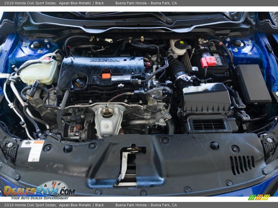 2019 Honda Civic Sport Sedan Agean Blue Metallic / Black Photo #33