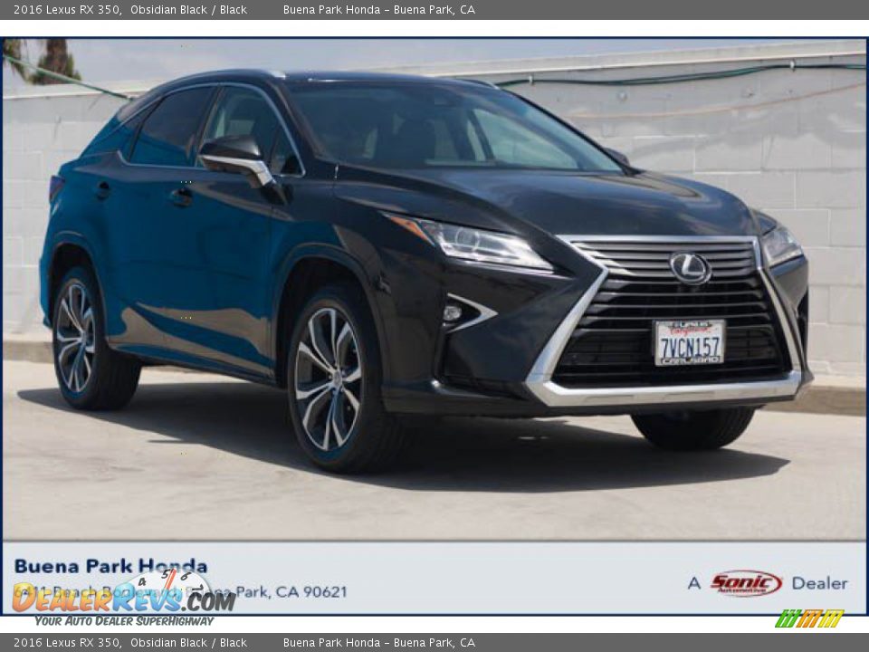 2016 Lexus RX 350 Obsidian Black / Black Photo #1